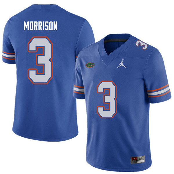 Jordan Brand Men #3 Antonio Morrison Florida Gators College Football Jerseys Sale-Royal